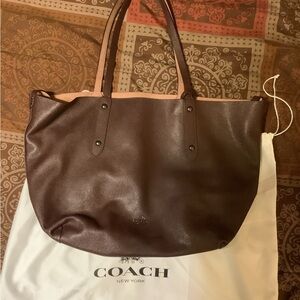 Reversible Coach tote bag.  Suede side has damage